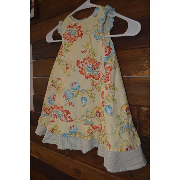 Baby Lulu Floral Dress Sleeveless Size 3T Spring Summer Ruffles - Picture 3 of 9
